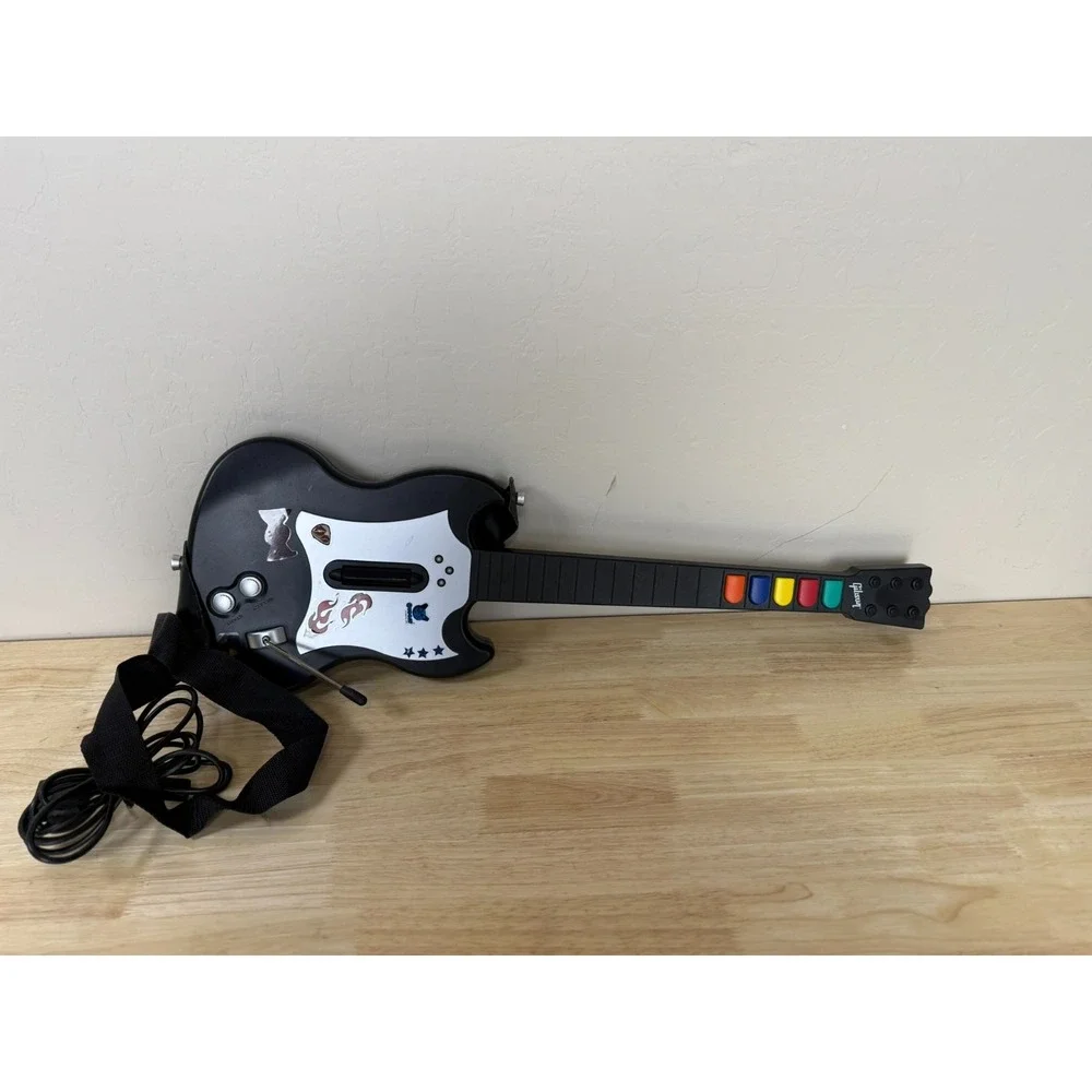 Lot of 2 Guitar Hero Aerosmith PS2 Wired Controllers w/ Original Box - No Game